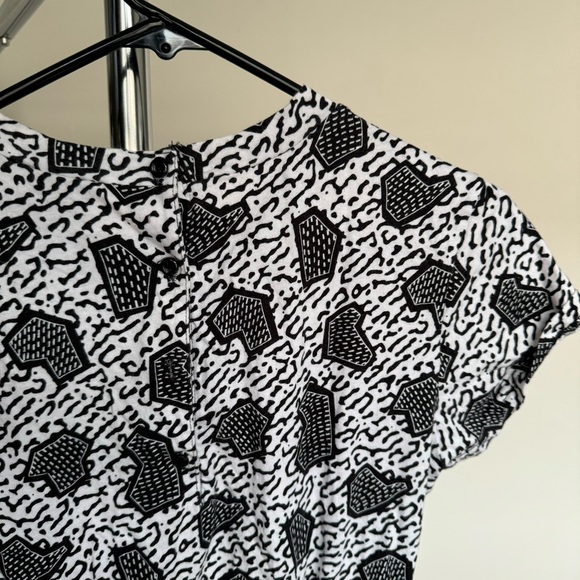Black/white Patterned American Apparel Romper - Picture 3 of 6